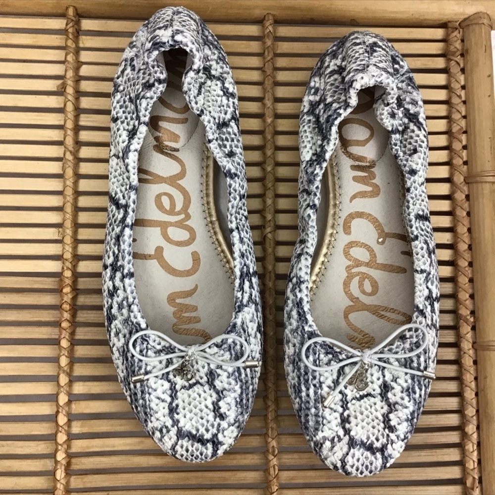SAM EDELMAN Snake Print Felicia Ballet Flats